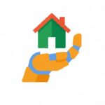 banner image of a graphic of a robot hand holding up a house for Episode 101 Summary: AI Connectors Galore, Update on Easy CRM, Blogging Questions Answered and more - google for real estate podcast - local seo for real estate agents